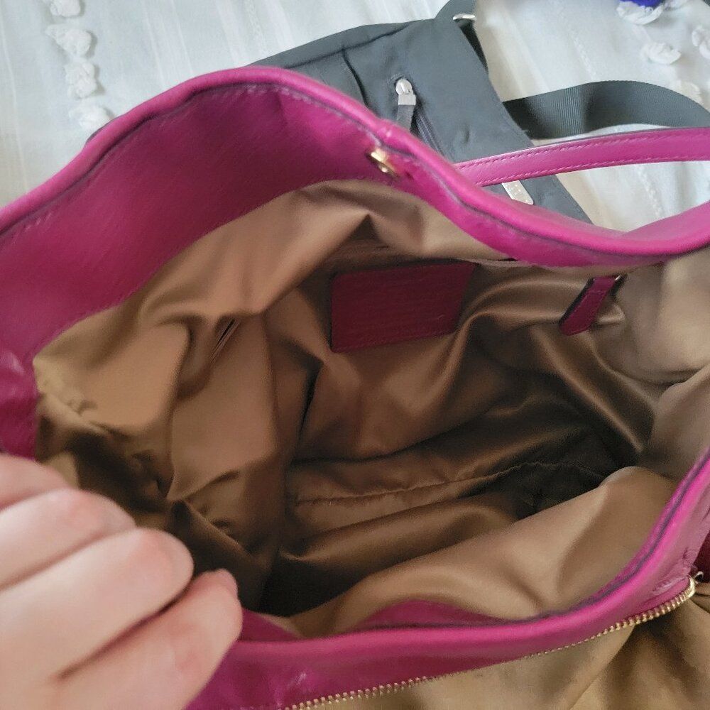 Coach Madison Phoebe Hobo Bag Style 24621 Raspberry Boho Y2K Authenticated 4/26 - Picture 6 of 13